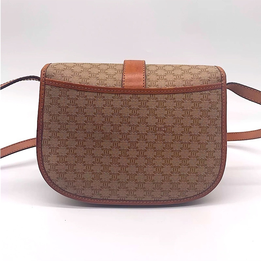 Celine Macadam Triomphe canvas and leather shoulder bag - Picture 4 of 15